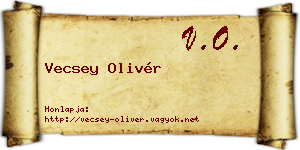 Vecsey Olivér névjegykártya