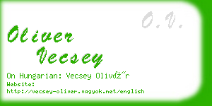 oliver vecsey business card